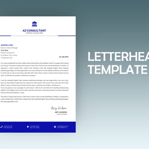 Membrete profesional, plantilla de membrete comercial, plantilla de membrete editable, descarga instantánea, membrete empresarial, diseño de membrete