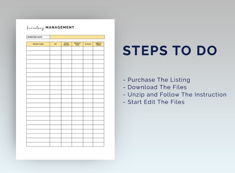 Business Inventory Template. Printable Inventory Management Form ...