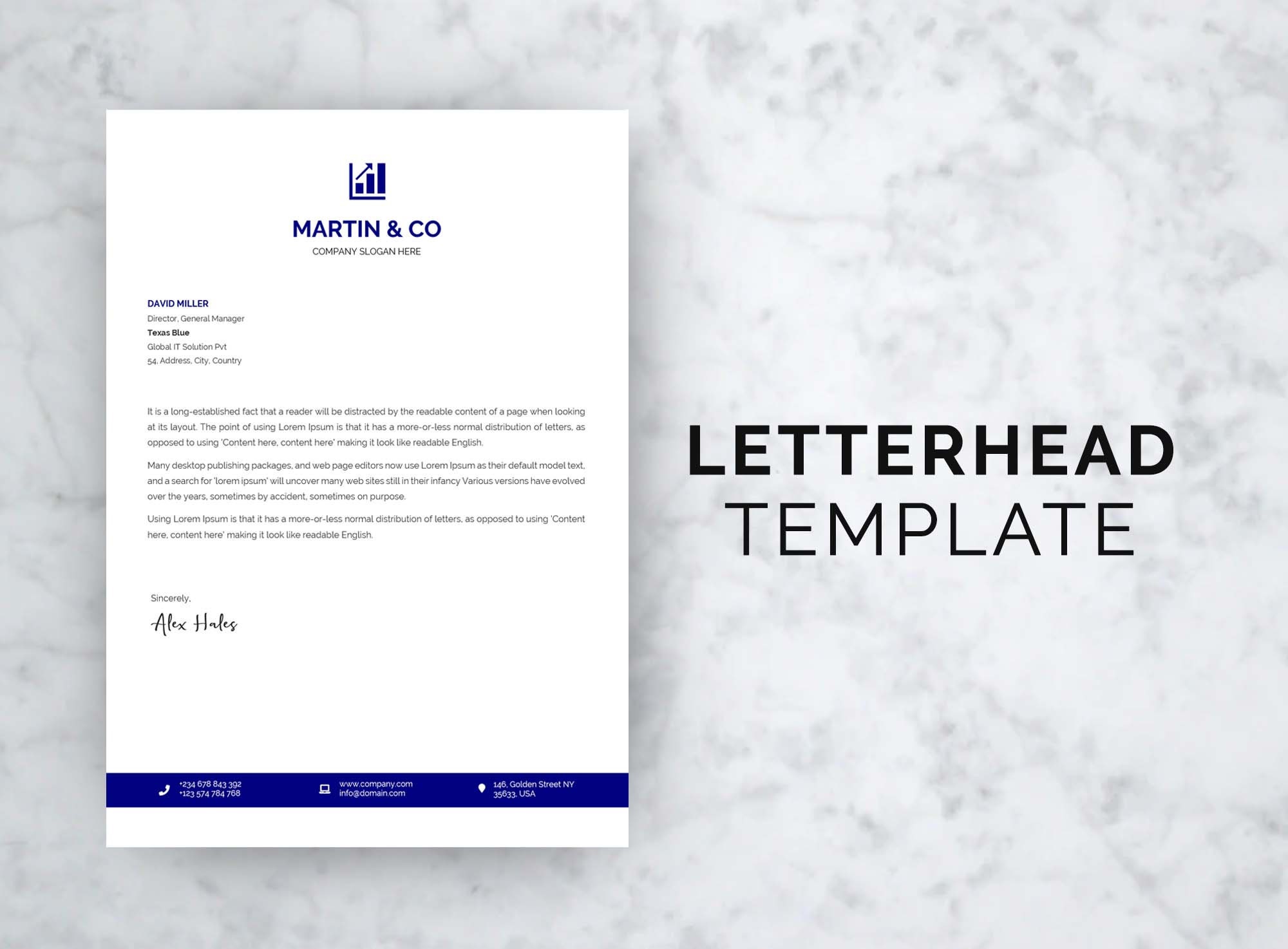 Letterhead Template Design, Company Letterhead Template Word, Business