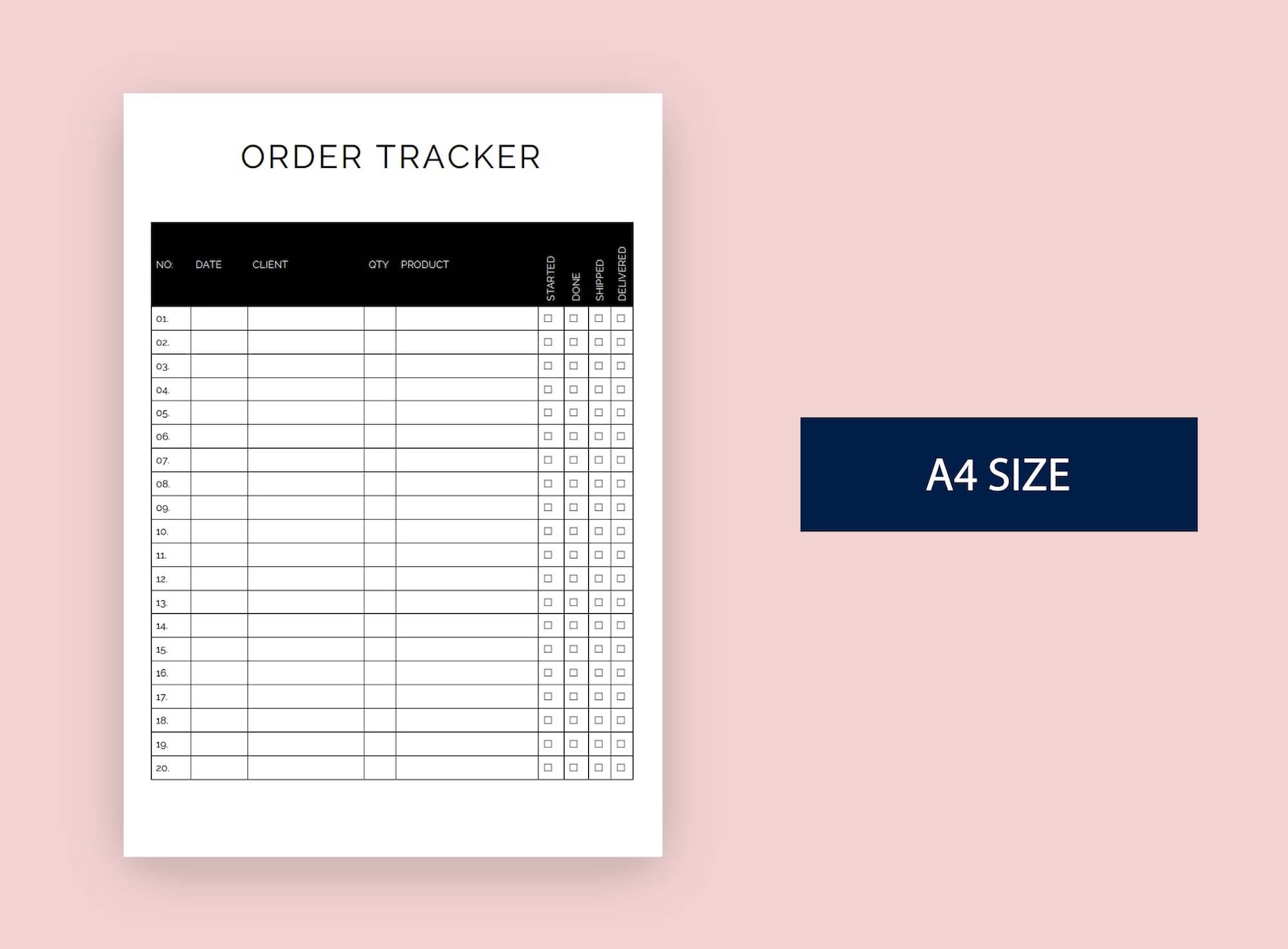Printable Order Tracker Order Tracking Template PDF - Etsy