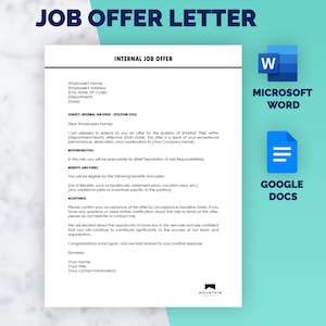 Carta de oferta de trabajo, redacción de muestra de plantilla de carta de oferta, carta de oferta profesional, plantilla de carta de oferta de trabajo Microsoft Word y Google Docs