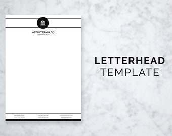 Letterhead Template, Business Letterhead, Company Letterhead Template, Fully Editable Letterhead Template, Letterhead Business, Letter Head