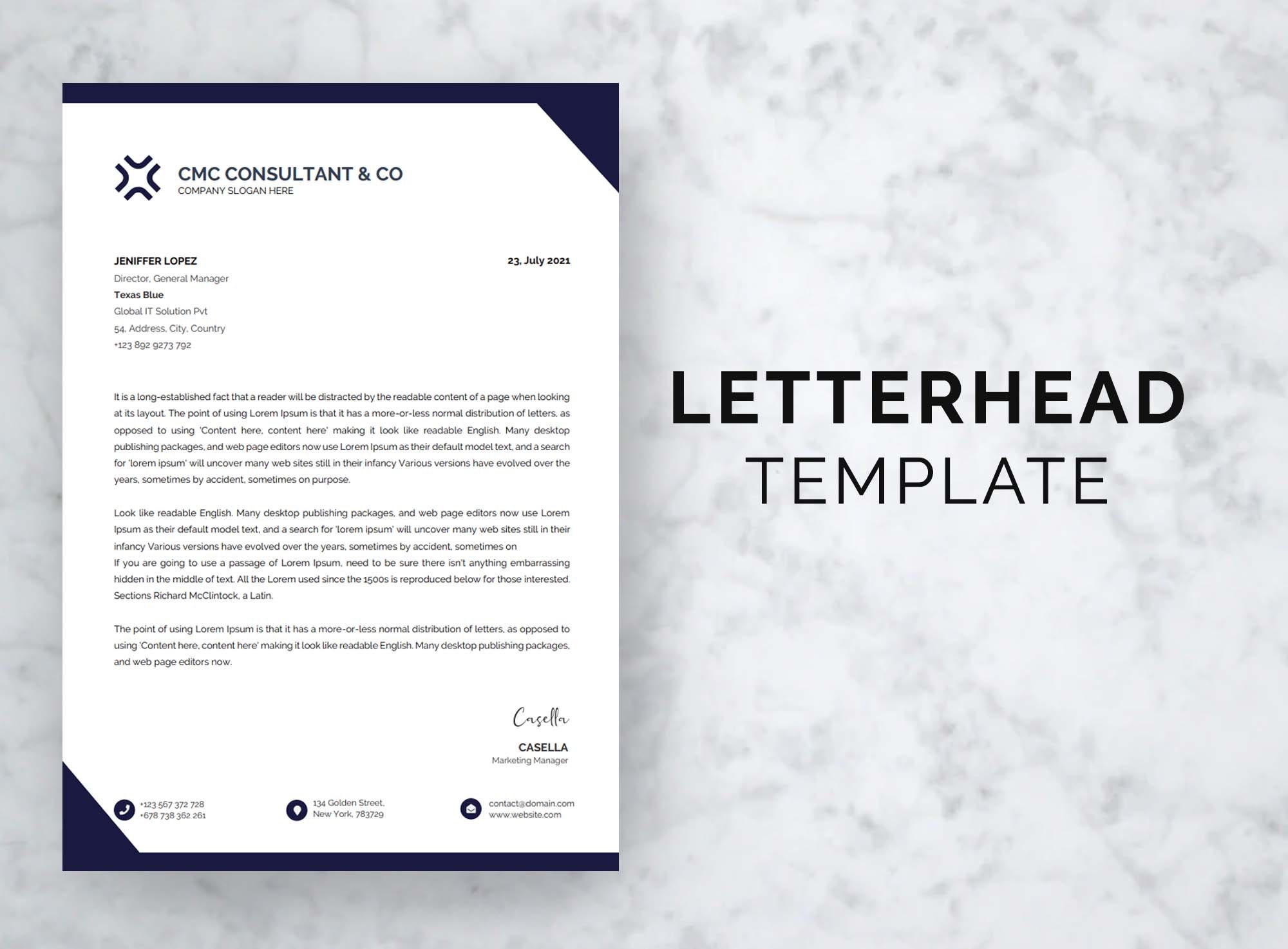 Professional Letterhead Template Business Letterhead Template 
