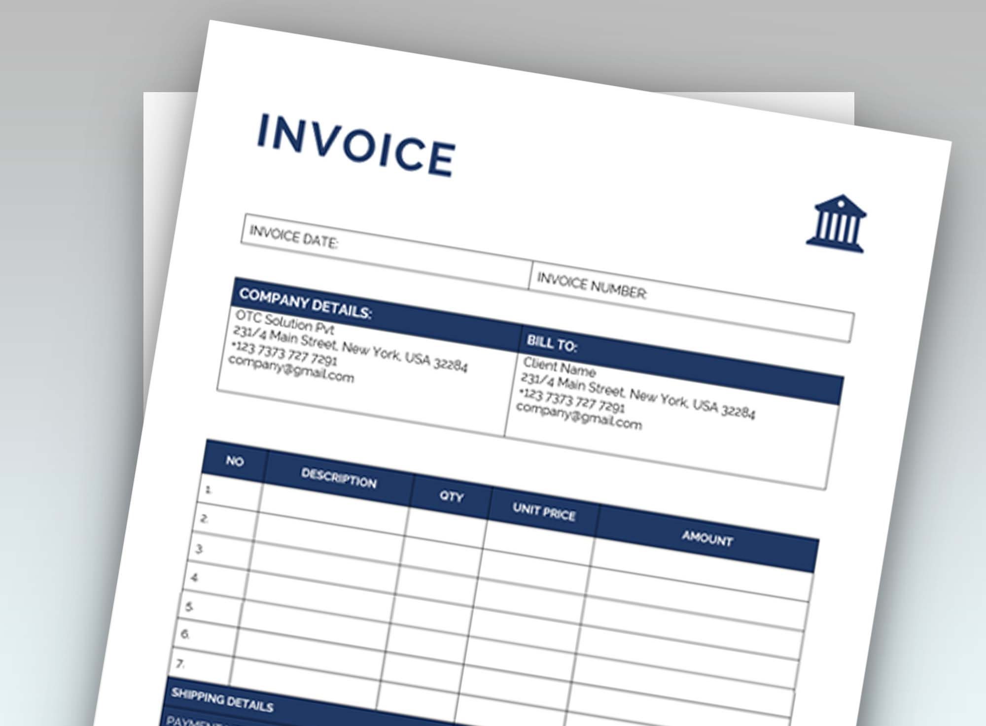 Business Invoice Template, Editable Invoice Template, Invoice Template ...