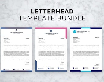 Corporate Letterhead Letterhead Template Company - Etsy Ireland