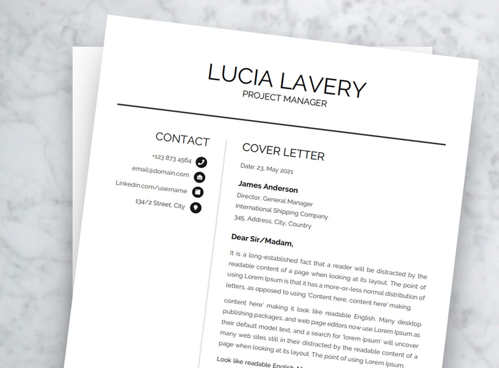 Professional Resume Cover Page - Il 1588xN.4098703386 Dpm5