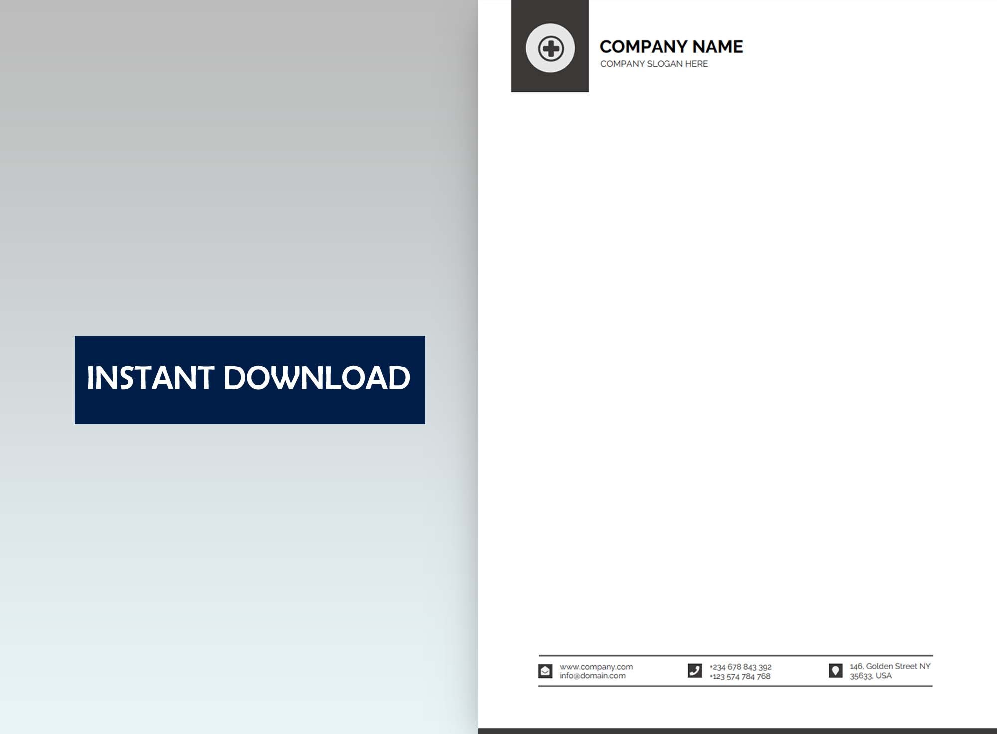 Company Letterhead Template Letterhead Template Word Etsy