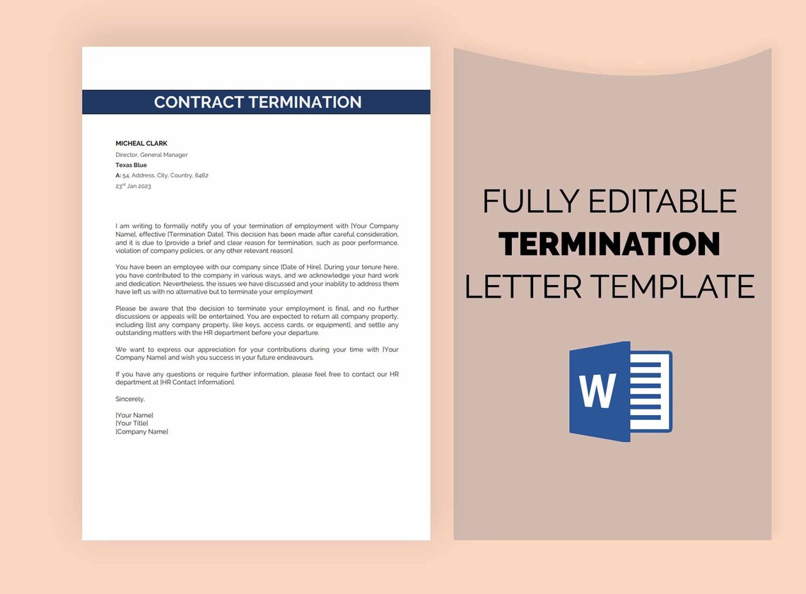 Termination Letter Template, Termination Letter Template for Employee ...