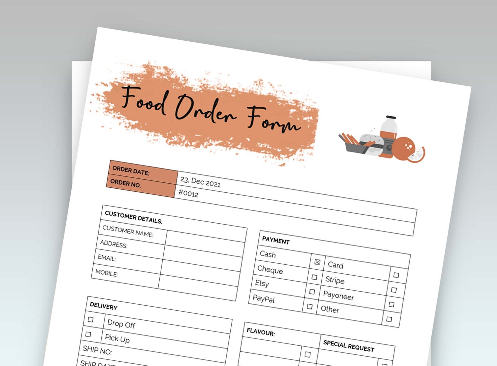 Order Form Template Editable, Food Order Form Template Word Editable Order Form Template Editable, Food Order Form Template Word Editable