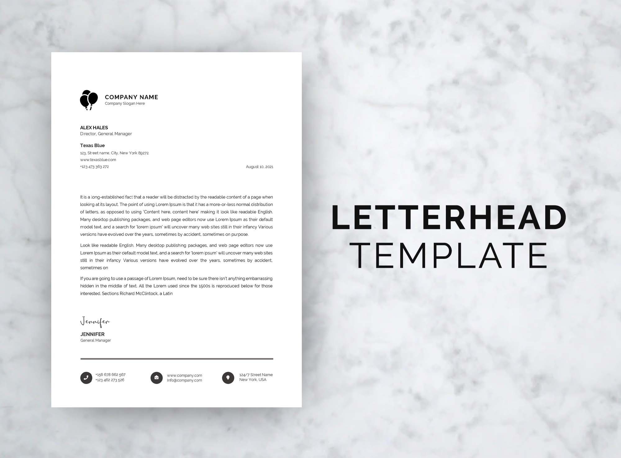 Letterhead Template Company Letterhead Template Professional 