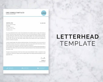 Letterhead Template, Professional Modern Letterhead, Small Business Letterhead Template, Word Letterhead, Fully Editable Letterhead Template