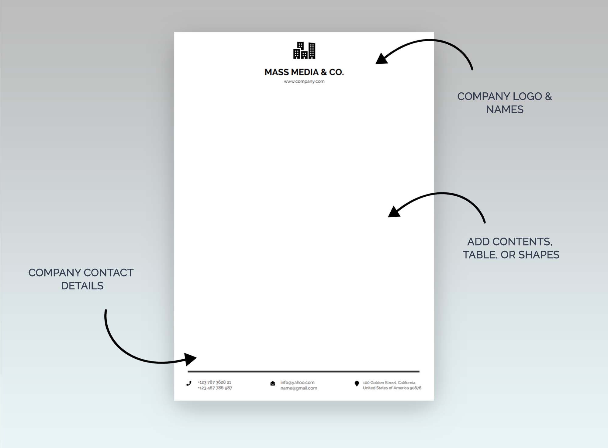 Letterhead Template, Professional Letterhead, Company Letterhead ...