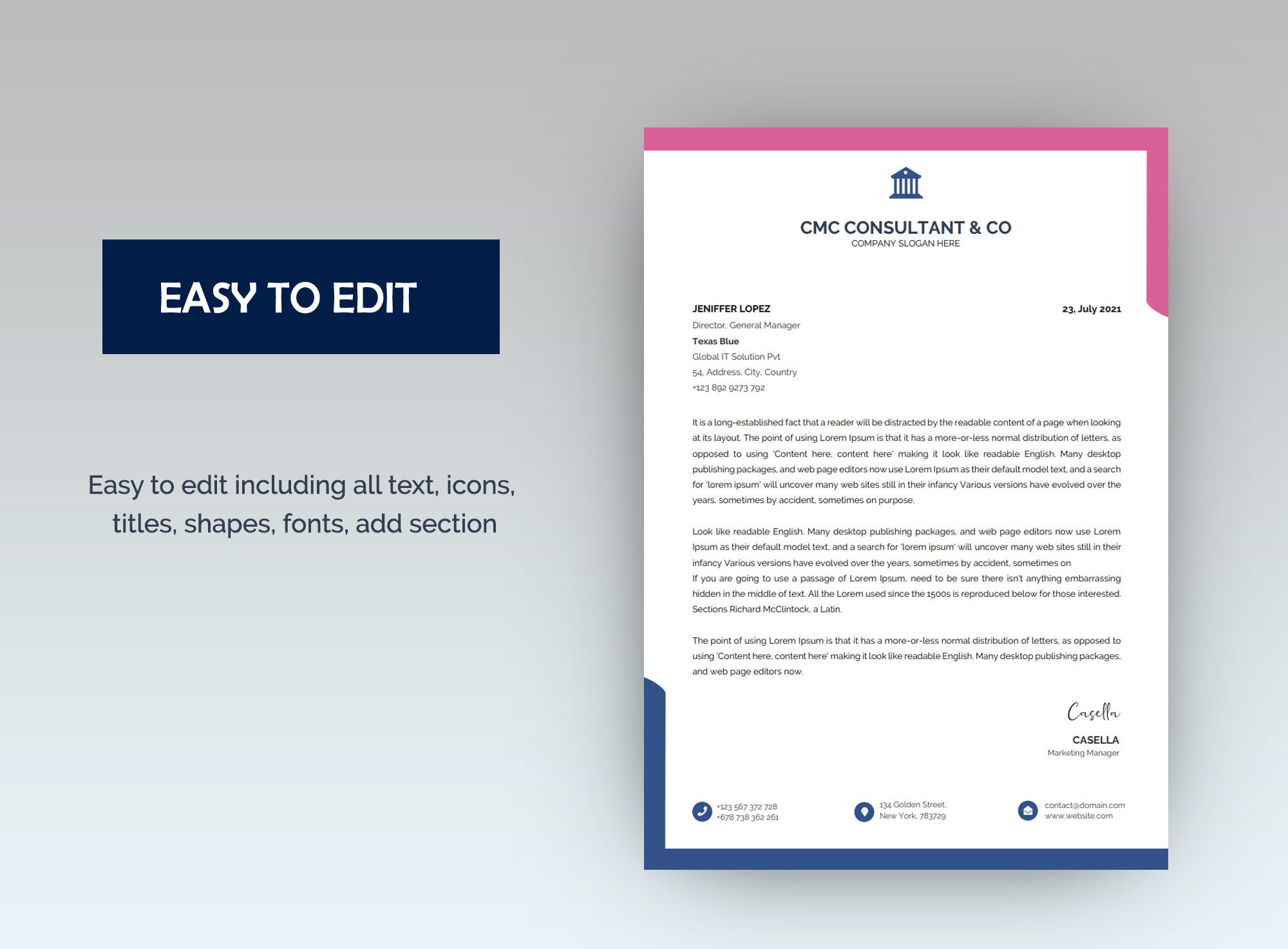 Image 2 for Make A Letterhead Template In Word