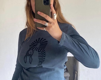 Hand printed tee
