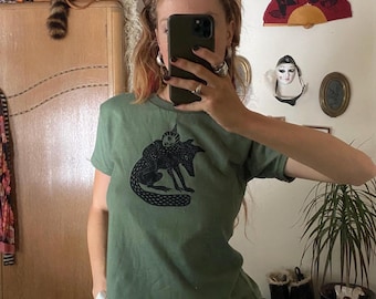 Handbedrukt T-shirt