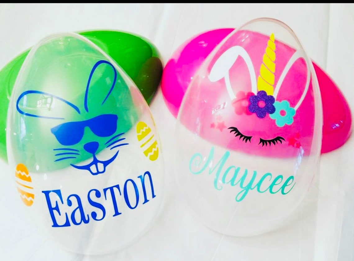 LARGE Plastic Easter Eggs fillable reusable kids favorite Etsy