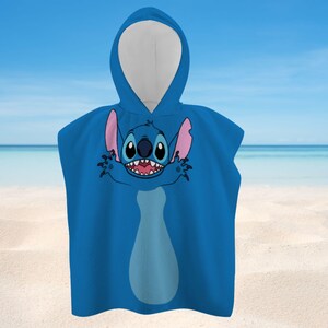 Custom Stitch Hooded Kids Bath Towel: Personalized Terry Cloth Cloak image 5