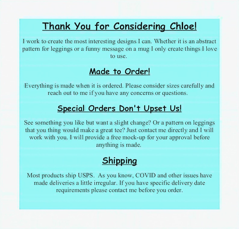 a blue poster with the words thank you for considering choice