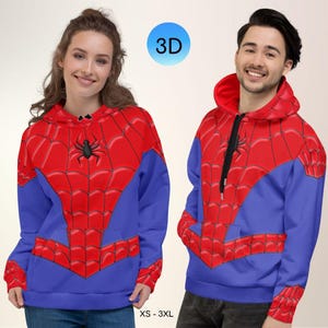 Felpa con cappuccio 3D Spider Hero: felpa unisex con stampa di fumetti e cosplay