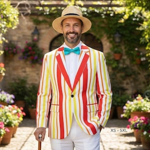 Mary Poppins' Bert gestreepte herenjas blazer Bounding Dapper Halve Marathon Halloween