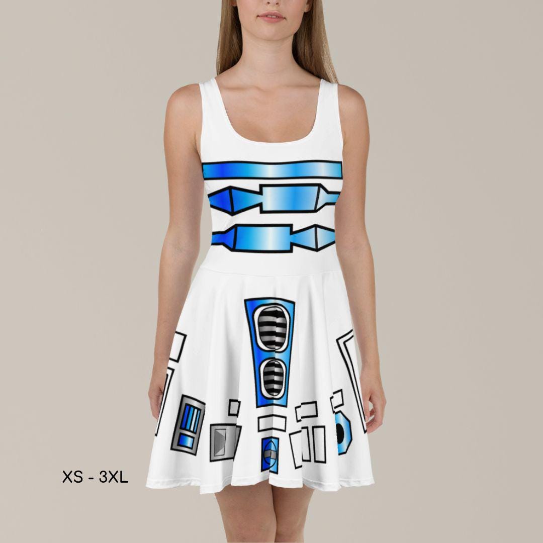r2d2 bodycon dress Star War Droid Bound Running Costume Half Marathon Cosplay The ultimate R2D2 Dress Size:42X36 Wars cosplay 1509 Black And White Dress