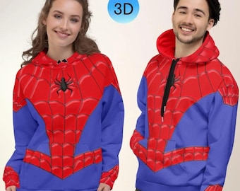 Bluza z kapturem Spider Hero 3D: unisexowa bluza z nadrukiem komiksowym