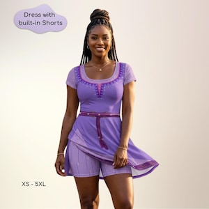 dresses with shorts Twill Chuck and Blair Black Dress for Ladies Dont miss out on this must Carly Airbrush Tennis Dress in