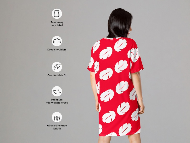 Lilo & Stitch Inspired T-Shirt Dress Cosplay Costume image 3