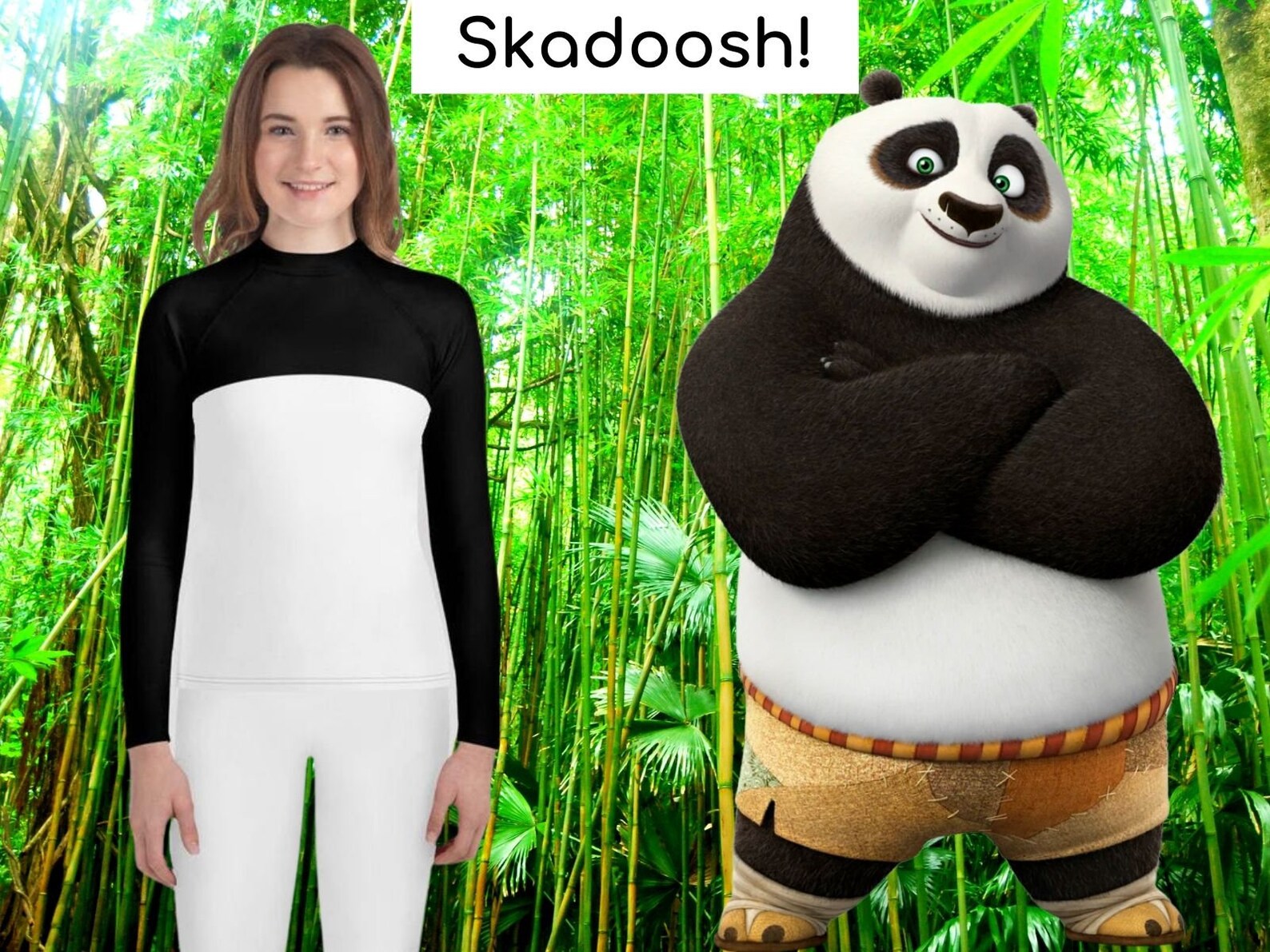 Kung Fu Panda Inspired Costume Leggings Rash Guards and - Etsy