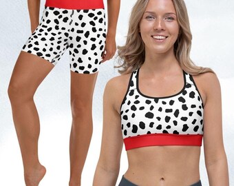 Cruel Lady Sports Bra Yoga Shorts Running Costume Bound Run Half Marathon Adult Halloween