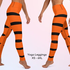 Winnie the Pooh Tigger with Tail Sports Activewear, Halloween, Cosplay, Gift for Her, Birthday Gift, Birthday Party, Plus Size Leggings image 3