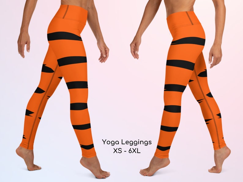 Winnie the Pooh Tigger with Tail Sports Activewear, Halloween, Cosplay, Gift for Her, Birthday Gift, Birthday Party, Plus Size Leggings image 3