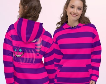 Alice in Wonderland Cheshire Cat Unisex Hoodie Halloween Hoodie Cosplay Sweatshirt Birthday Gift Theme Party Sweater Mad Hatter Cat's Tail