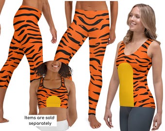 Winnie the Pooh Tigger Activewear Bounding Running Outfit Halloween Costume Cosplay