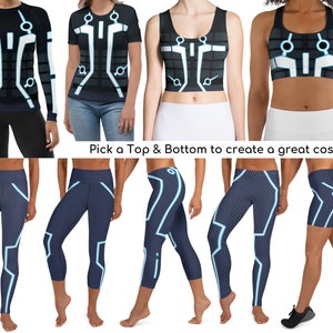 Costume da corsa Tron Legacy per la mezza maratona di Tron Ride, costume di Halloween per cosplay ++Y
