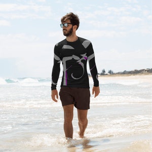 Noho / Rash Guard / Men / Surf / Beach / Ocean / Gifts for Men / Valentines Gift / Gift / Valentine / Unique / Birthday Gift / Birthday image 1