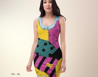 Vestido ajustado de Sally Nightmare: disfraz de Halloween para cosplay