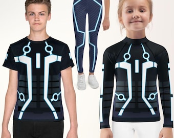 Ropa deportiva para niños y jóvenes inspirada en Tron, camiseta, legado, disfraz de Halloween, cosplay