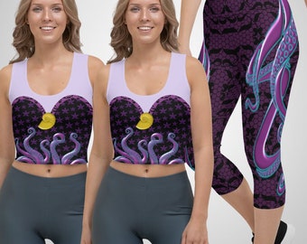 Ursula Sport Clothing, Ursula Villain, Halloween Costume, Cosplay Villain, Purple Octopus Tentacles, Sea Witch, Gift for Her, Cosplay Outfit