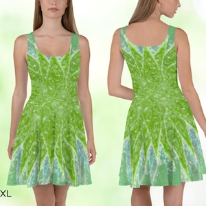 Tinkerbell Inspired Skater Dress no Gold Fairy,  Adult Halloween Costume, Gift for Her, Cosplay Dress, Halloween dress, Sexy Dress ++Y