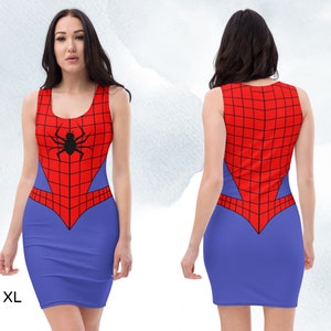 Spinnen Held inspiriert Bodycon Kleid, Halloween-Kostüm, Geschenk für Sie, Cosplay Girl, Cosplay Kleid, Super Guardian, Super Guardian, Comics ++N