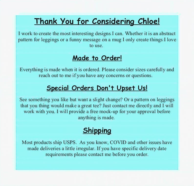 a blue poster with the words thank you for considering choice