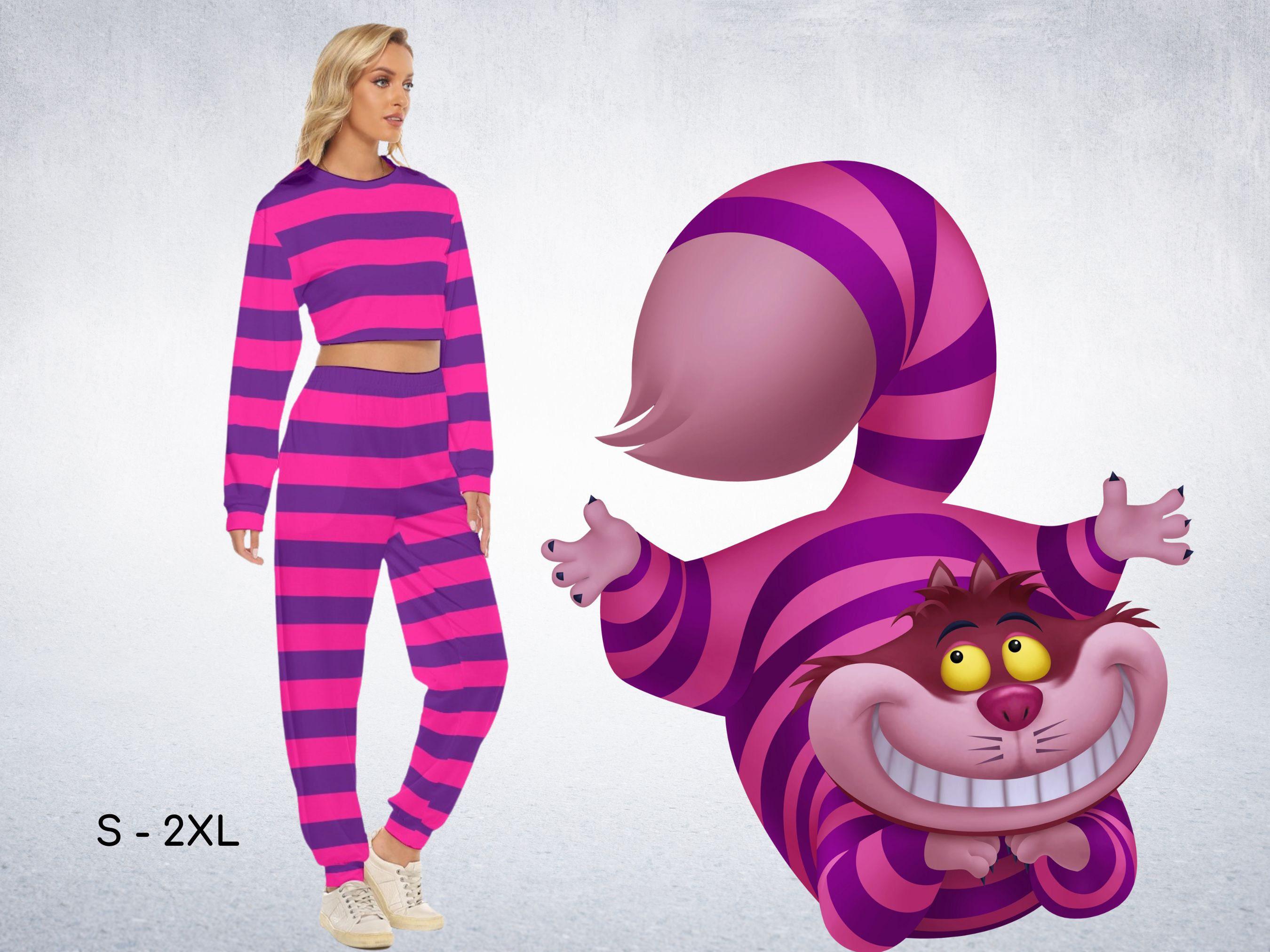 Alice in Wonderland Sweatpants & Long-sleeved Crop Top SET