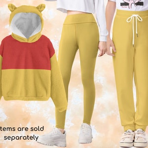 Winnie the Pooh Halloween Clothing for Kids, Hoodie with Ears, Leggings Sweatpants, Gift for Her, Gift for Him, Halloween Costumes, Cosplay