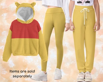 Winnie the Pooh Halloween Clothing for Kids, Hoodie with Ears, Leggings Sweatpants, Gift for Her, Gift for Him, Halloween Costumes, Cosplay