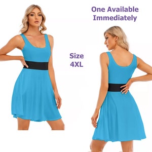 Ships Tomorrow Size &quot;4XL&quot; available Anime Girls Skater Dress Bubbles Blue, Blossom Pink ++N