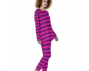 Grinsekatzen Pyjama Set: Alice im Wunderland Loungewear