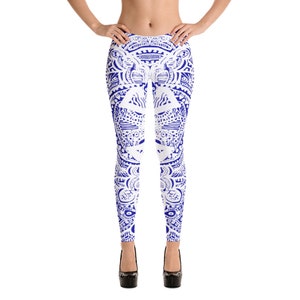 Blue Delft Leggings ++N