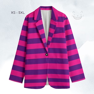 Alice in Wonderland Cheshire Cat Women&#39;s Jacket, Halloween Jacket, Adult Halloween Costume, Cosplay Outfit, Theme Party, Gift ++Y