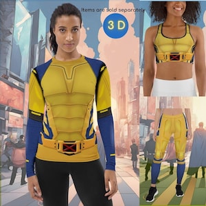 3D Wolf Sports Bra: Running Costume, Cosplay Athletic Spandex